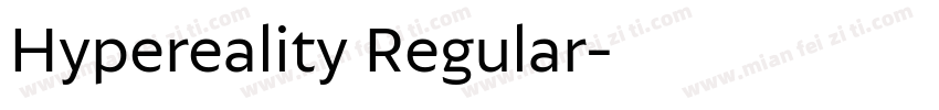 Hypereality Regular字体转换
